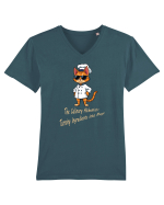 Stylish chef cat, culinary cool Tricou mânecă scurtă guler V Bărbat Presenter