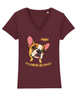Did someone say snacks? Tricou mânecă scurtă guler V Damă Evoker
