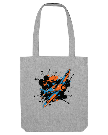 Vintage Wings - Airplane color splash BLTP15-02 Heather Grey