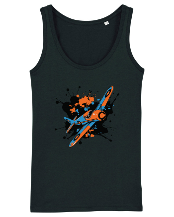 Vintage Wings - Airplane color splash BLTP15-02 Black