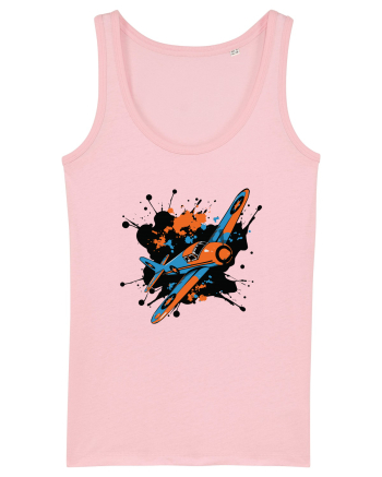 Vintage Wings - Airplane color splash BLTP15-02 Cotton Pink