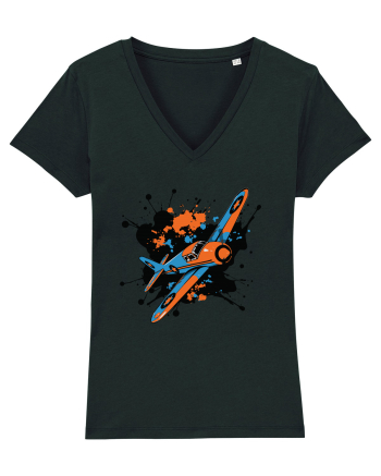 Vintage Wings - Airplane color splash BLTP15-02 Black