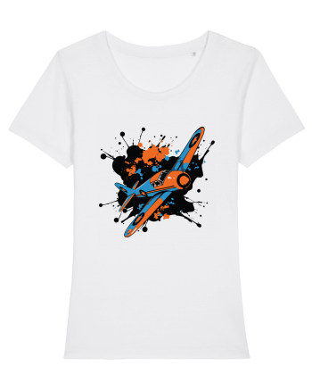 Vintage Wings - Airplane color splash BLTP15-02 White