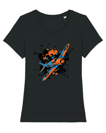 Vintage Wings - Airplane color splash BLTP15-02 Black