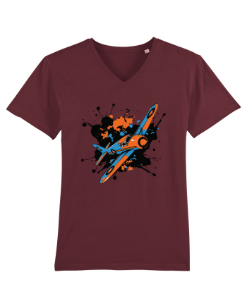 Vintage Wings - Airplane color splash BLTP15-02 Burgundy