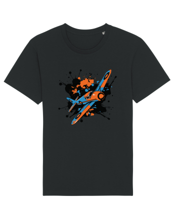 Vintage Wings - Airplane color splash BLTP15-02 Black