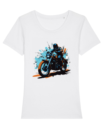 Vintage Wheels - Motorcycle riding II BLTM10-01 White