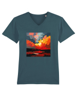 Abstract art Tricou mânecă scurtă guler V Bărbat Presenter