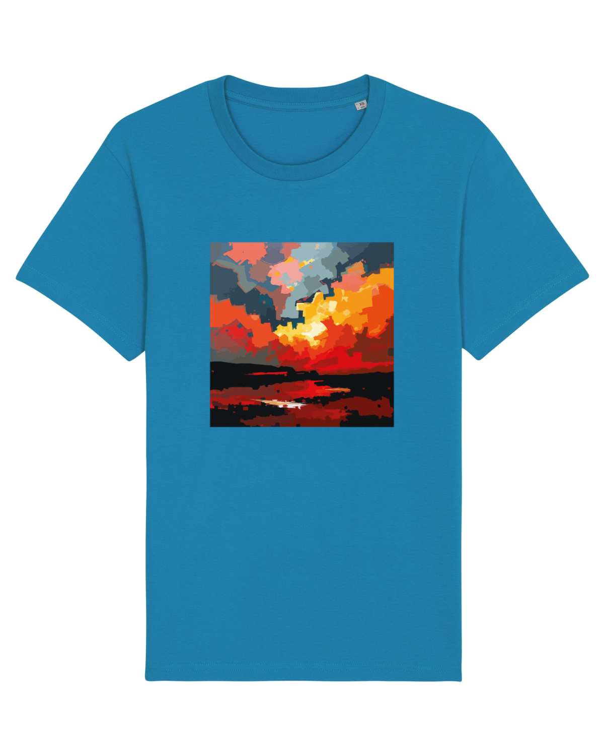 Tricou mânecă scurtă Unisex Rocker Azur