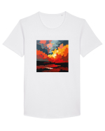 Abstract art Tricou mânecă scurtă guler larg Bărbat Skater