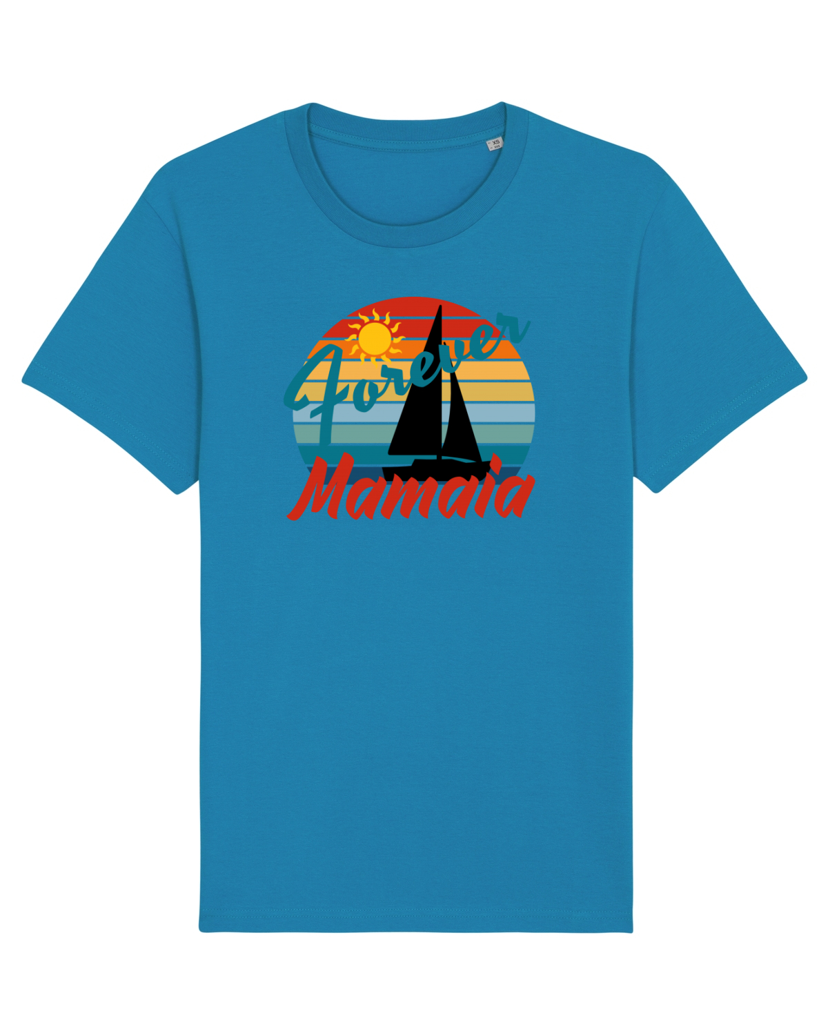 Tricou mânecă scurtă Unisex Rocker Azur