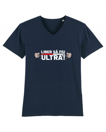 Liber sa fiu Ultra! Tricou mânecă scurtă guler V Bărbat Presenter
