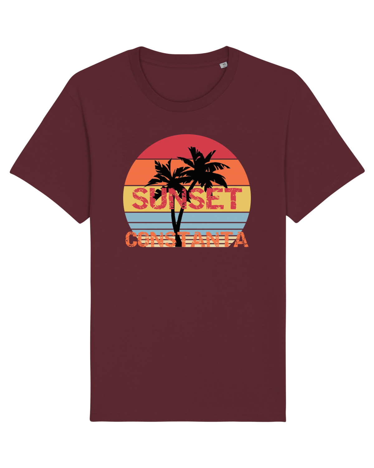 Tricou mânecă scurtă Unisex Rocker Burgundy