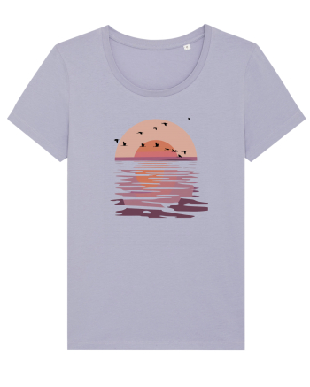 Flying Birds at Sunset Lavender