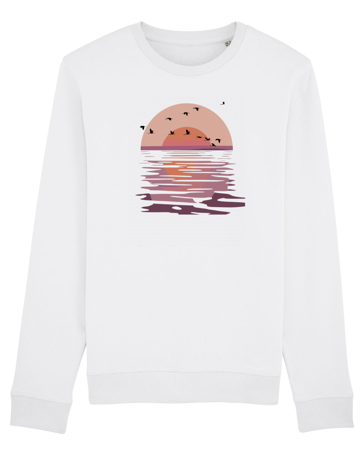 Bluză mânecă lungă Unisex Rise White