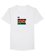 „Nu ai tu dialog cu mine!” Tricou mânecă scurtă guler larg Bărbat Skater