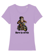  Born to Write Tricou mânecă scurtă guler larg fitted Damă Expresser