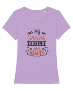 My Social Skills Tricou mânecă scurtă guler larg fitted Damă Expresser