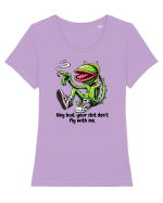 Hey bud Tricou mânecă scurtă guler larg fitted Damă Expresser