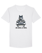  „Am liceul la feral” Tricou mânecă scurtă guler larg Bărbat Skater
