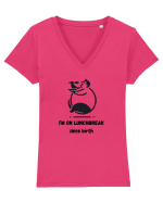 foodie I’m On Lunchbreak Since Birth  Tricou mânecă scurtă guler V Damă Evoker