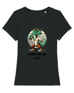  „Wanna see me clap?” Tricou mânecă scurtă guler larg fitted Damă Expresser