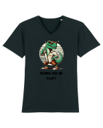  „Wanna see me clap?” Tricou mânecă scurtă guler V Bărbat Presenter