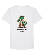  „Wanna see me clap?” Tricou mânecă scurtă guler larg Bărbat Skater