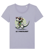 „Lil' Dynocologist” Tricou mânecă scurtă guler larg fitted Damă Expresser