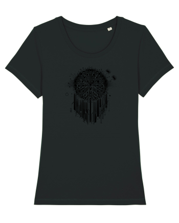 Floare abstractă Black