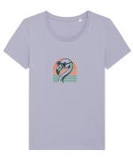 Flamingo cu ochelari  Tricou mânecă scurtă guler larg fitted Damă Expresser