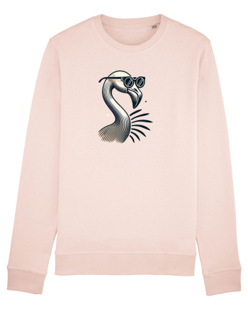 Flamingo minimalist cu ochelari Candy Pink