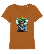 BROCKOLLI Tricou mânecă scurtă guler larg fitted Damă Expresser