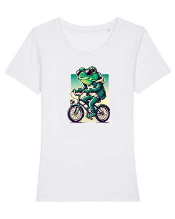 Riding frog White