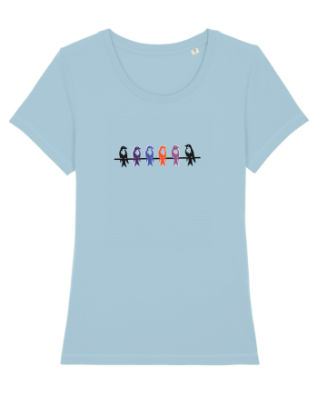 Birds perched Sky Blue