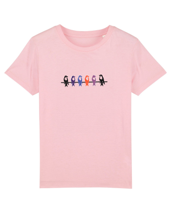 Birds perched Cotton Pink