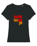 Basically, face sens, gen - Pentru atunci cand stapanesti limba romana  Tricou mânecă scurtă guler larg fitted Damă Expresser