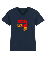 Basically, face sens, gen - Pentru atunci cand stapanesti limba romana  Tricou mânecă scurtă guler V Bărbat Presenter