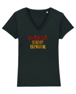 Nu ma dau sefa, doar am idei mai bune Tricou mânecă scurtă guler V Damă Evoker