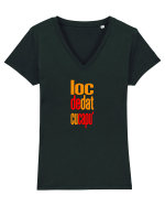 LOC DE DAT CU CAPU` Tricou mânecă scurtă guler V Damă Evoker