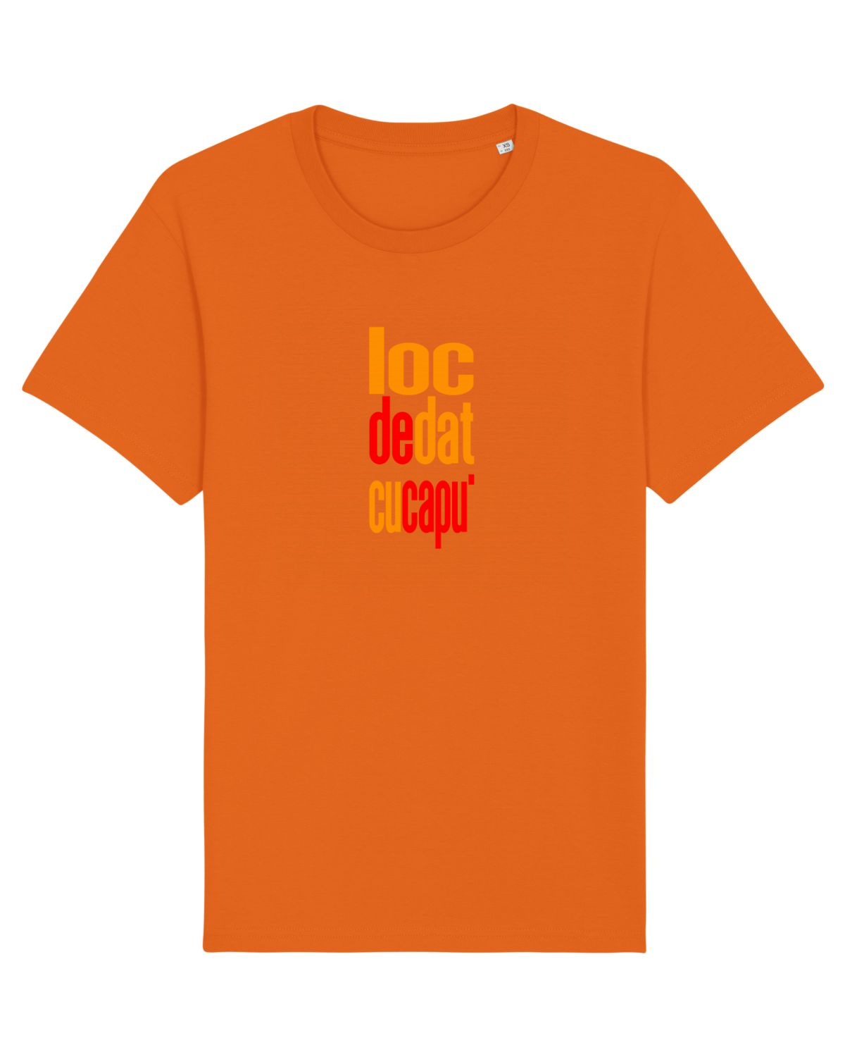 Tricou mânecă scurtă Unisex Rocker Bright Orange