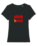POLITICALLY  inCORRECT Tricou mânecă scurtă guler larg fitted Damă Expresser