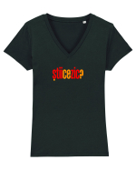 STII CE ZIC? Tricou mânecă scurtă guler V Damă Evoker