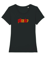 STII CE ZIC? Tricou mânecă scurtă guler larg fitted Damă Expresser