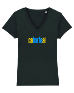 CE HARFE AI! Tricou mânecă scurtă guler V Damă Evoker
