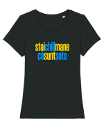 STAI CHILL, MANE, CA SUNT SOTO  Tricou mânecă scurtă guler larg fitted Damă Expresser