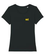 WORD 2 Tricou mânecă scurtă guler larg fitted Damă Expresser
