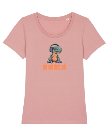 DO NOT DISTURB -Dinozaur T Rex care asculta muzica Canyon Pink