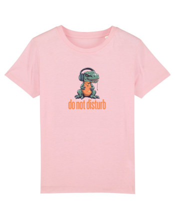 DO NOT DISTURB -Dinozaur T Rex care asculta muzica Cotton Pink