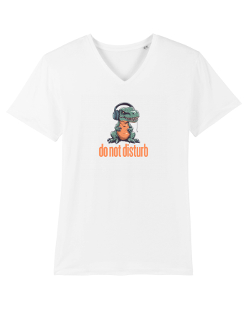 DO NOT DISTURB -Dinozaur T Rex care asculta muzica White